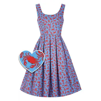 Dolly & Dotty Amanda - Blue Crab Dress - FINAL SALE