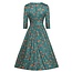 Dolly & Dotty Billie Green Cow Print Dress