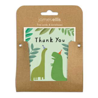 Pkg of 5-Thank You Card Dinos