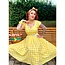 Dolly & Dotty Lily Off Shoulder Yellow Gingham Swing Dress - FINAL SALE