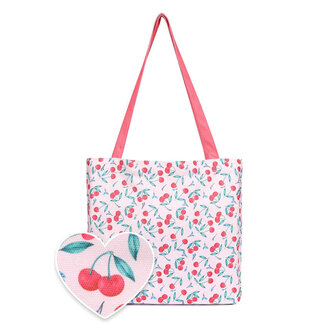 Dolly & Dotty Shopping Tote Bag Pink Cherry