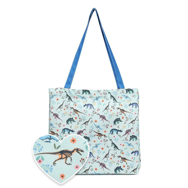 Dolly & Dotty Shopping Tote Bag Green Dinosaur