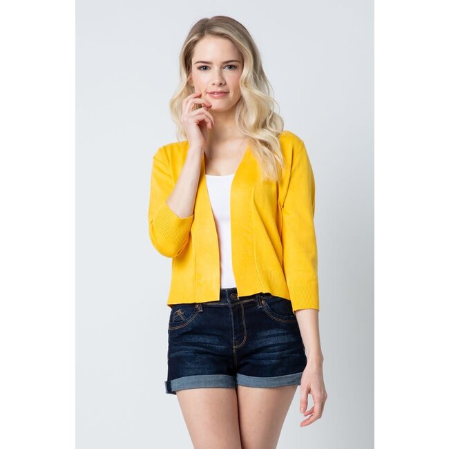 Nicki Bolero Cardigan - Yellow