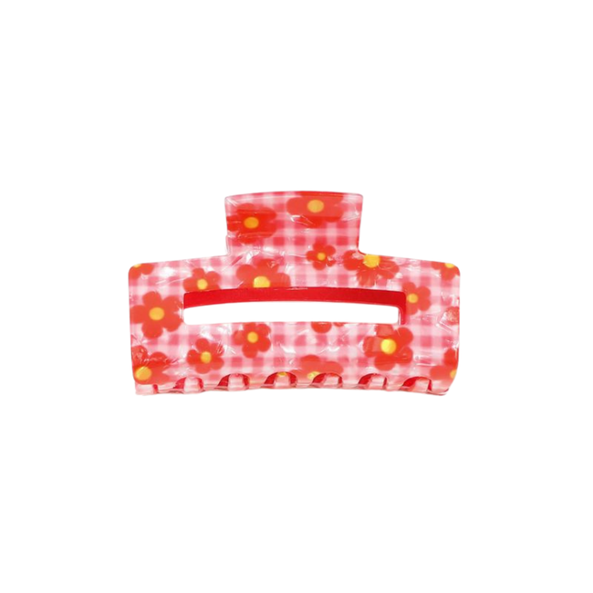 E&S Accessories Floral/Checkered Hair Claw