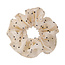 E&S Accessories Polka Dot Scrunchie - Cream and Black