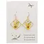 Zad Sunny Garden Butterfly Dried Flower Earrings