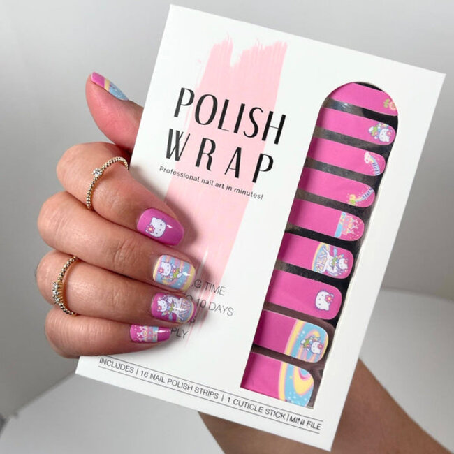Polish Wrap Kid's Nail Polish Strips - Hello Kitty