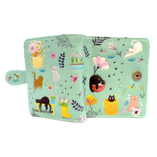 shagwear Small Wallet - Cats in the Garden