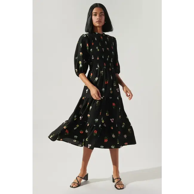 Sugarlips Remi Garden Floral Midi Dress