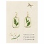 Fern Dried Flower Gold Earrings