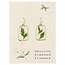 Zad Fern Dried Flower Gold Earrings