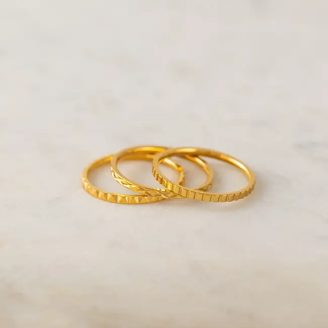 Lover’s Tempo Brit Ring Set-Gold-Waterproof