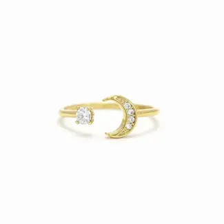Lover’s Tempo Moonlit Ring Gold-Adjustable