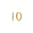 Lover’s Tempo 14 Kt. Gold over Silver - Blue Opal 15mm Huggie Hoops - 15mm.