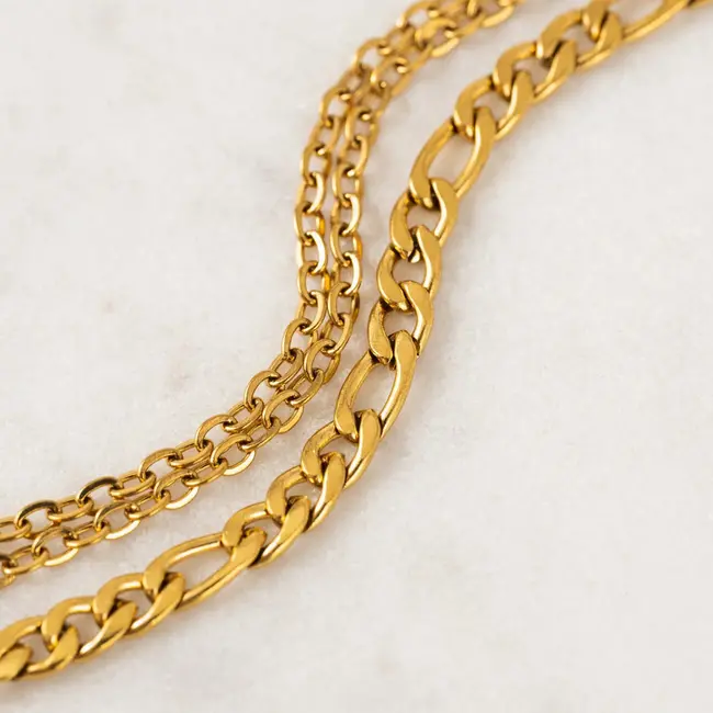 Lover’s Tempo Capri Necklace - Gold over Stainless Steel - Waterproof