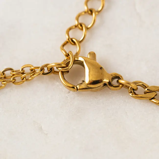 Lover’s Tempo Capri Necklace - Gold over Stainless Steel - Waterproof