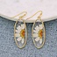 Zad Delicate Daisy Dried Flower Earrings