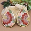 Zad Autumn Bloom Embroidered Teardrop Earrings