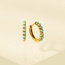 Lover’s Tempo 14 Kt. Gold over Silver - Blue Opal 15mm Huggie Hoops - 15mm.