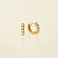 Lover’s Tempo 14 Kt. Gold over Silver - Pearl Huggie Hoops - 10.5mm