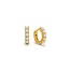 Lover’s Tempo 14 Kt. Gold over Silver - Pearl Huggie Hoops - 10.5mm