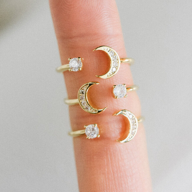 Lover’s Tempo Moonlit Ring Gold-Adjustable