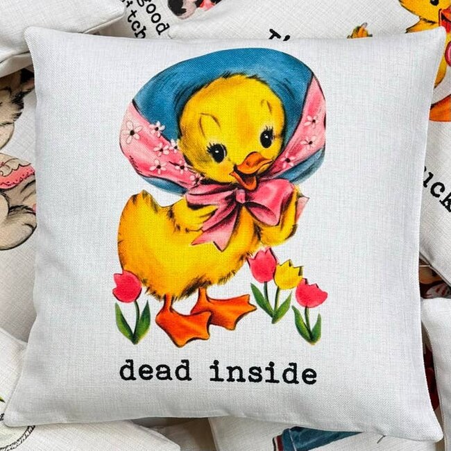 Vintage Pillow - Dead Inside