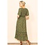 Elloh Cynthia - Flutter Sleeve Smocked Maxi Dress in Green