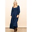 Elloh Viv - Long Sleeve Navy Maxi Dress