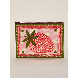 Blue Q Zipper Pouch - Strawberry Clouds