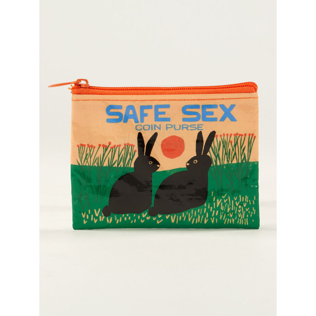 Blue Q Coin Purse - Safe Sex