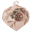 Vintage Rose Brocade Glass Pink Ornament