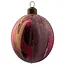 Swirl Painted Glass Ornament Garnet and Gold