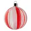 Candy Cane Striped Glass Ornament