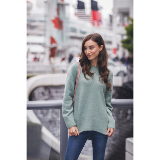 Papillon Seafoam Ribbed Sweater