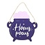 "Hocus Pocus" Cauldron-Shaped Halloween Hanging Sign