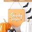 Orange "Spooky Season" Pastel Halloween Hanging Sign