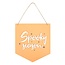 Orange "Spooky Season" Pastel Halloween Hanging Sign