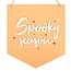 Orange "Spooky Season" Pastel Halloween Hanging Sign