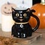 Spooky Black Cat Shaped Halloween Mug