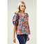 Sugarlips Marvie Floral Noche Tie-Neck Blouse