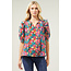 Sugarlips Marvie Floral Noche Tie-Neck Blouse