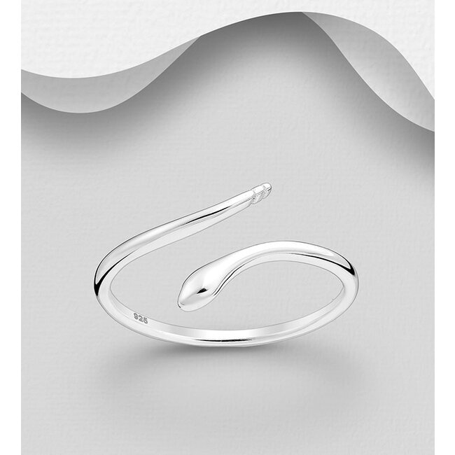 Sterling Sterling Adjustable Snake Ring