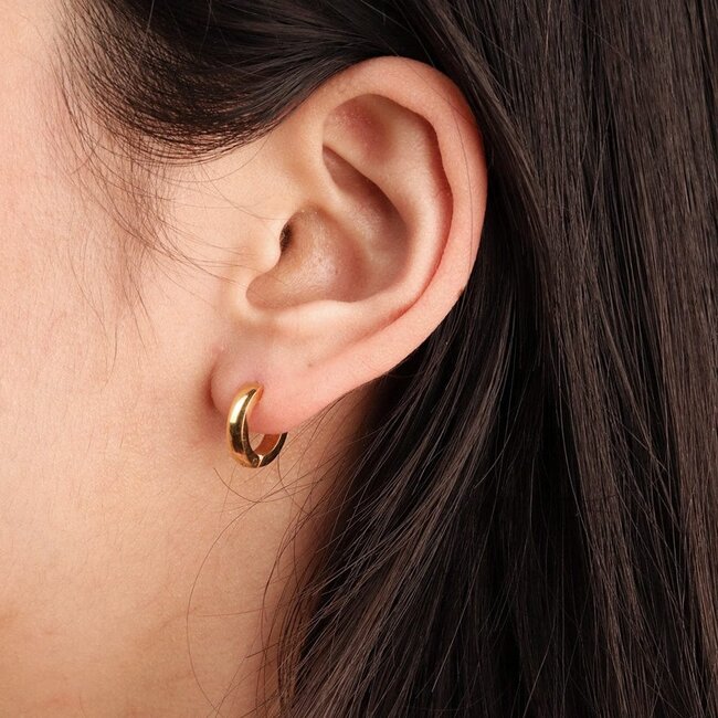 Lover’s Tempo Maya 13mm Hoop Earring - Gold - Waterproof