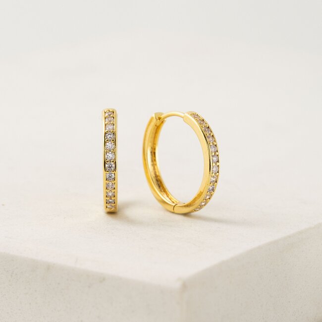 Lover’s Tempo Desi 20mm Cubic Zirconia Hoop Earring - Gold