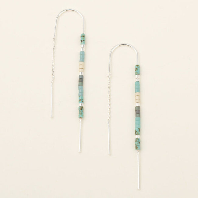 Scout Chromacolor Miyuki Thread Earring - Turquoise Multi/Silver
