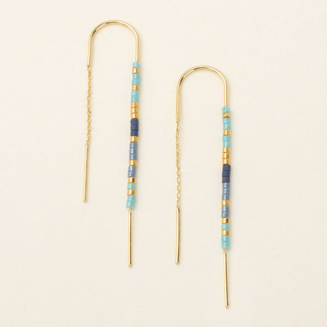 Scout Chromacolor Miyuki Thread Earring - Cobalt Multi/Gold