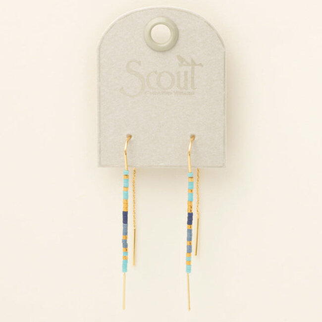 Scout Chromacolor Miyuki Thread Earring - Cobalt Multi/Gold
