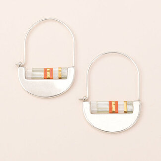 Scout Good Karma Miyuki Crescent Hoop - Mist/Salmon/Silver