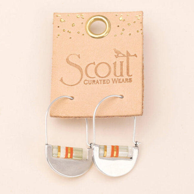Scout Good Karma Miyuki Crescent Hoop - Mist/Salmon/Silver